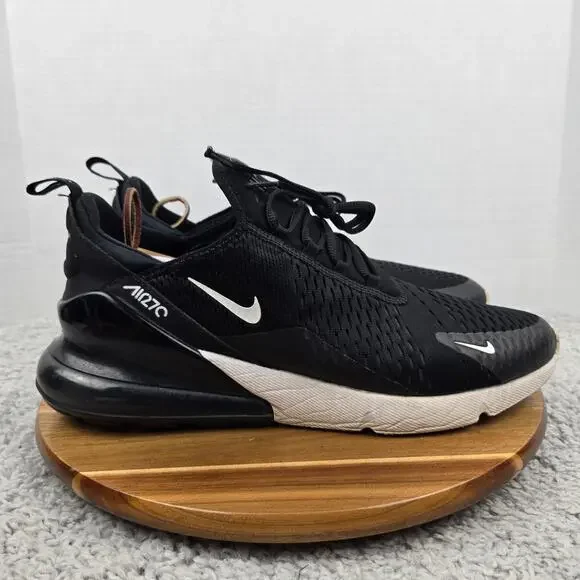 Nike Mens 13 Air Max 270 Black White Low Top Casual Daily Sneaker AH8050-002